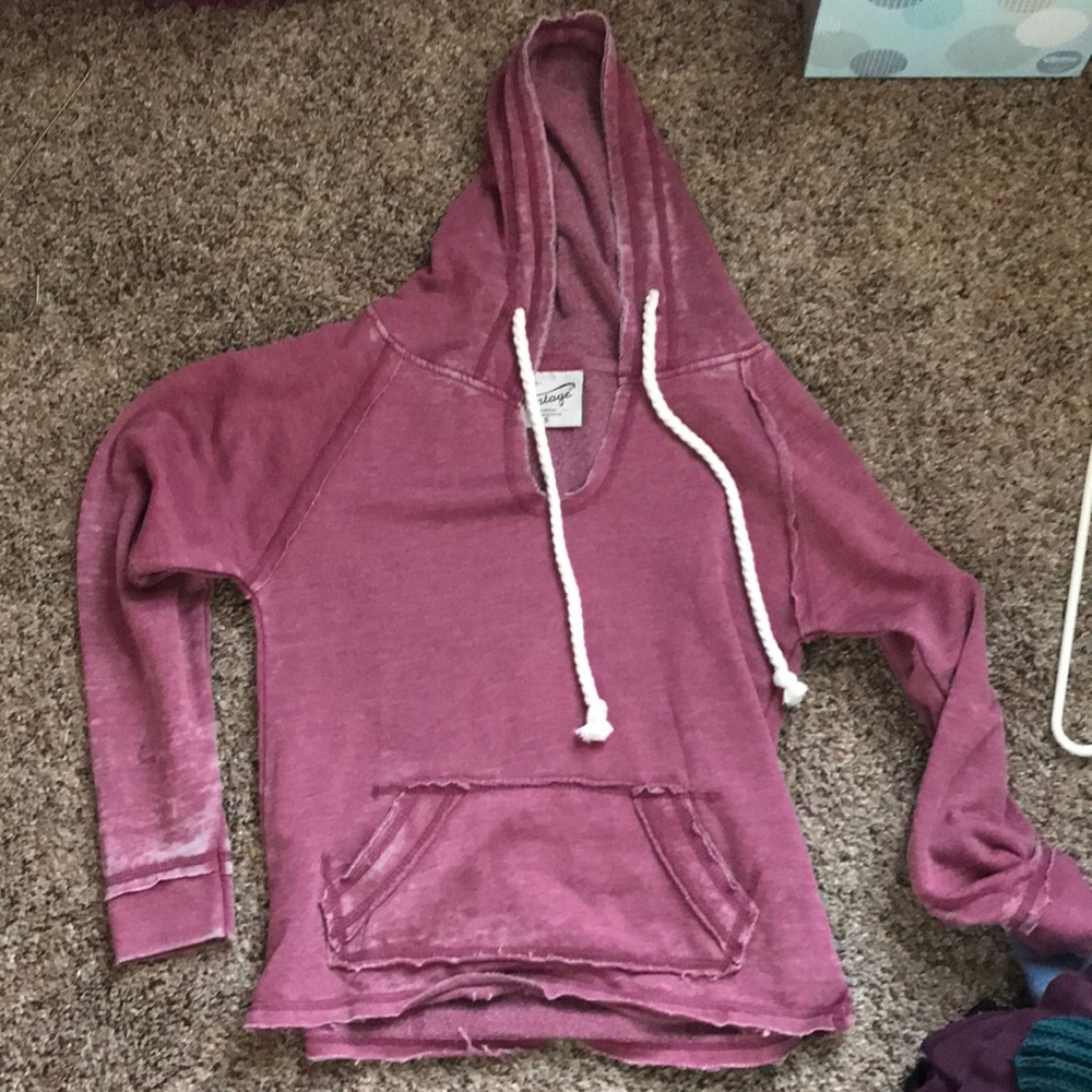 red sweatshirt